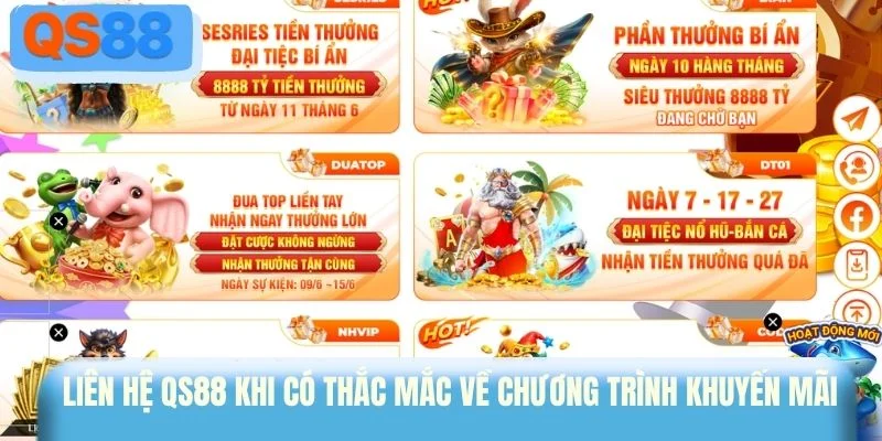 Liên hệ QS88 khi có thắc mắc về chương trình khuyến mãi